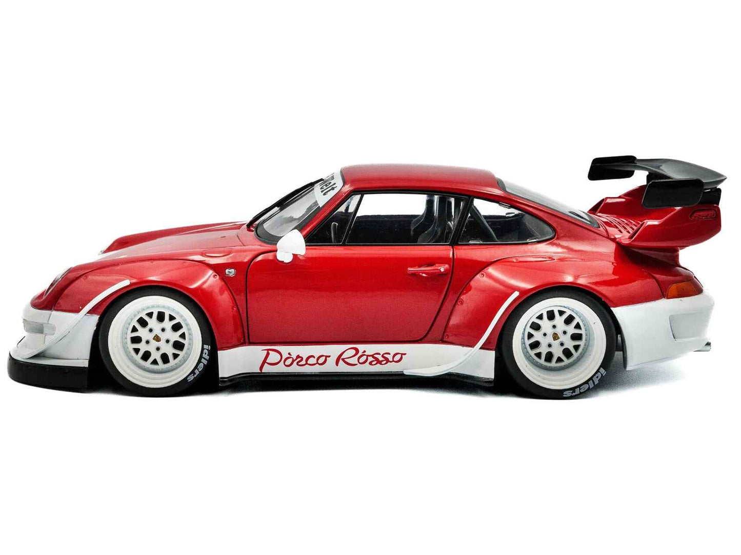 2020 RWB Bodykit "Porco Rosso" Red and White 1/18 Diecast Model Car by Solido Miniature Motors