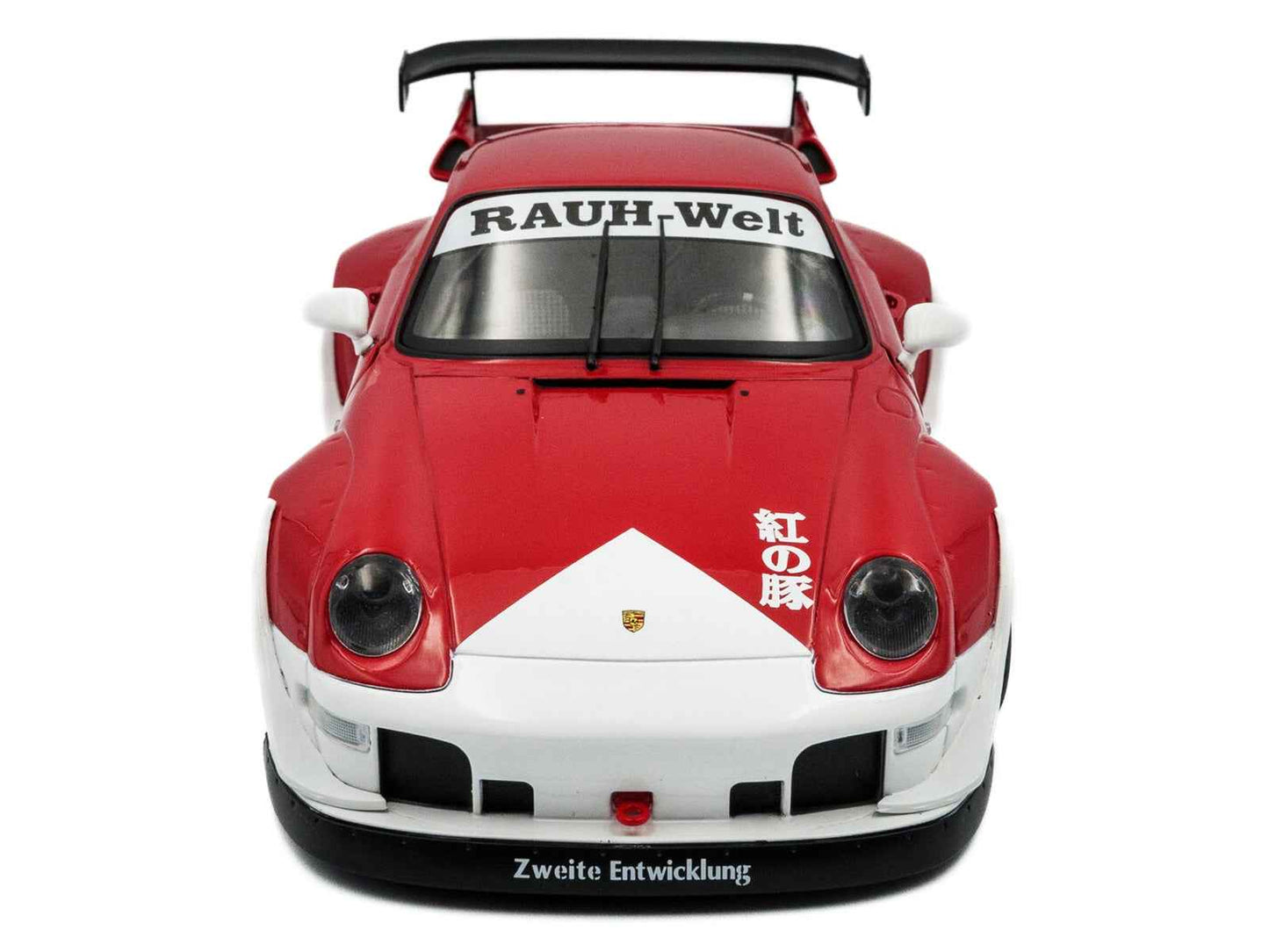 2020 RWB Bodykit "Porco Rosso" Red and White 1/18 Diecast Model Car by Solido Miniature Motors