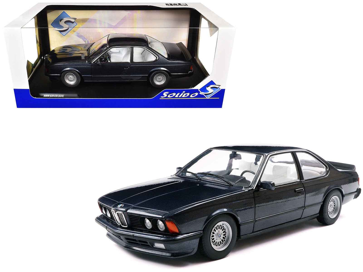 1984 BMW 635 CSI (E24) Macau Blue Metallic 1/18 Diecast Model Car by Solido Miniature Motors