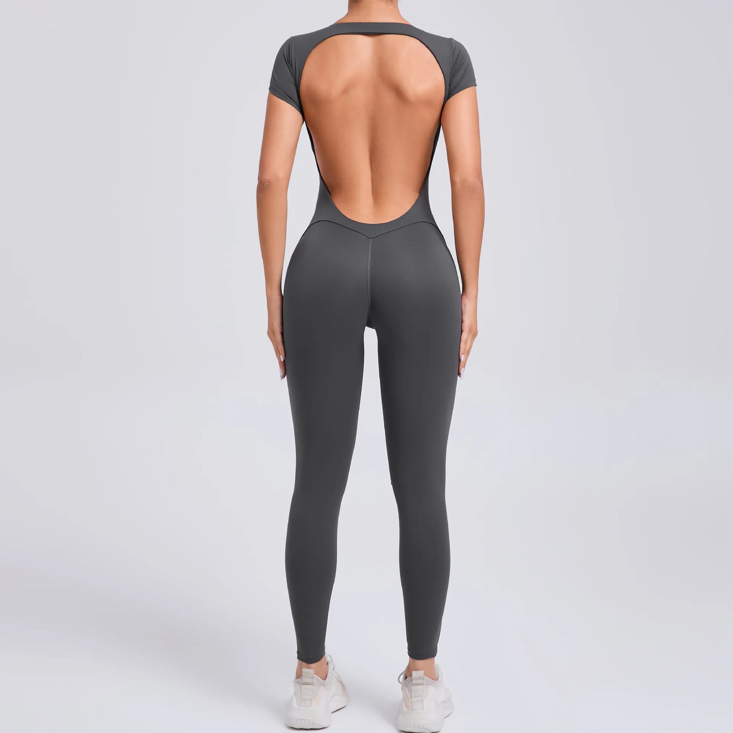 Sexy Long Sleeves One-piece Suit Female Jumpsuit Quick Dry Yoga Clothing Workout Bodysuits Backless Sports Rompers Women Gym