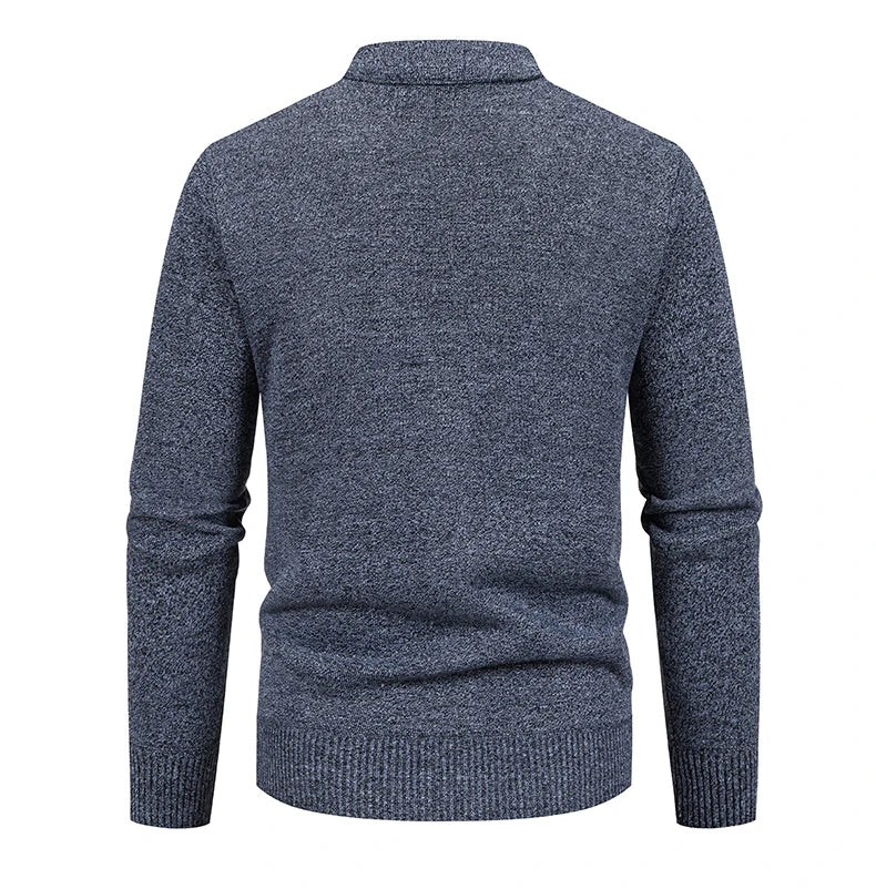 Mens Fleece Thick Cardigan Autumn Winter Knitted Sweaters Male Cardigans Slim Fit Luxury Brand Cold Sweater Coat Jacket