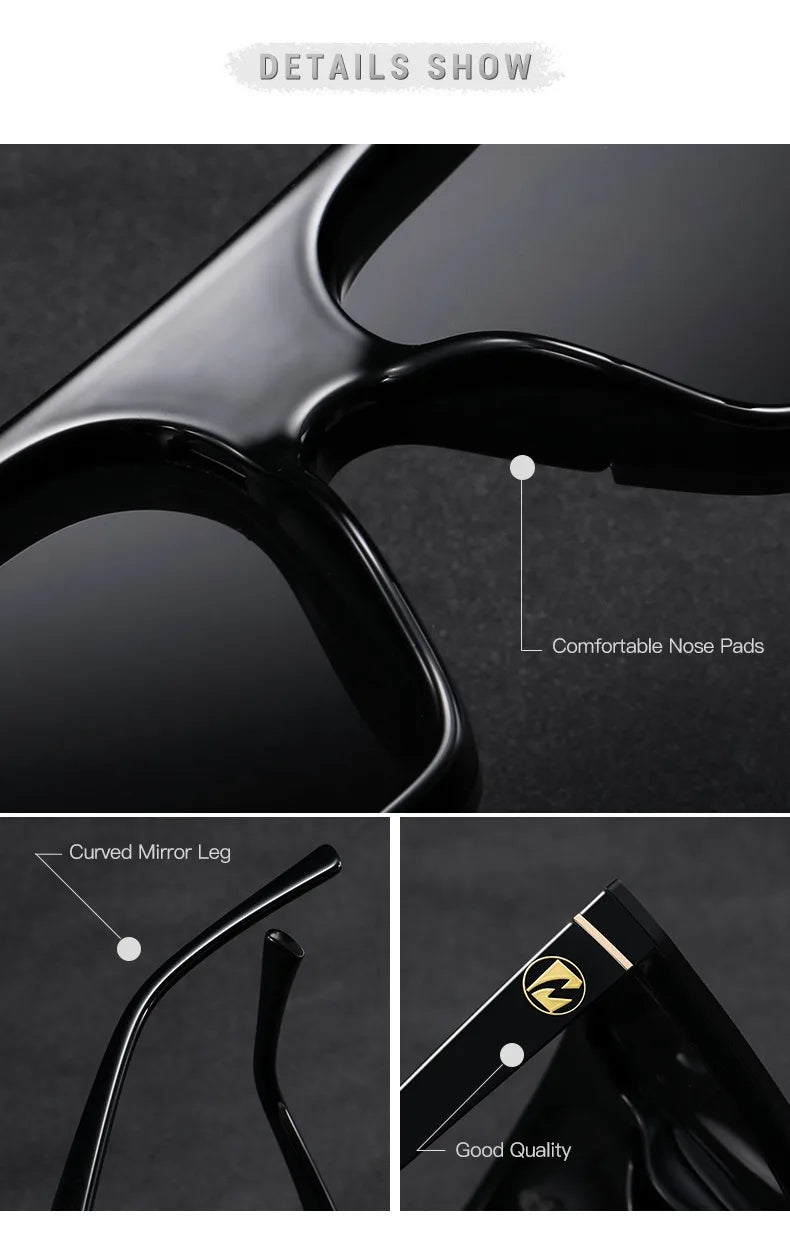 HEAT WAVE luxury brand design one-piece fashionable glasses for men and women cross-border driving sunglasses HW04 eyewear