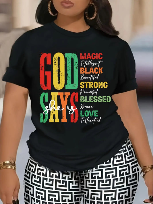 God Says She Has Magic, Juneteenth, Black History, Juneteenth 1865, Black Freedom, Celeion of Juneteenth, June Month Print Crew