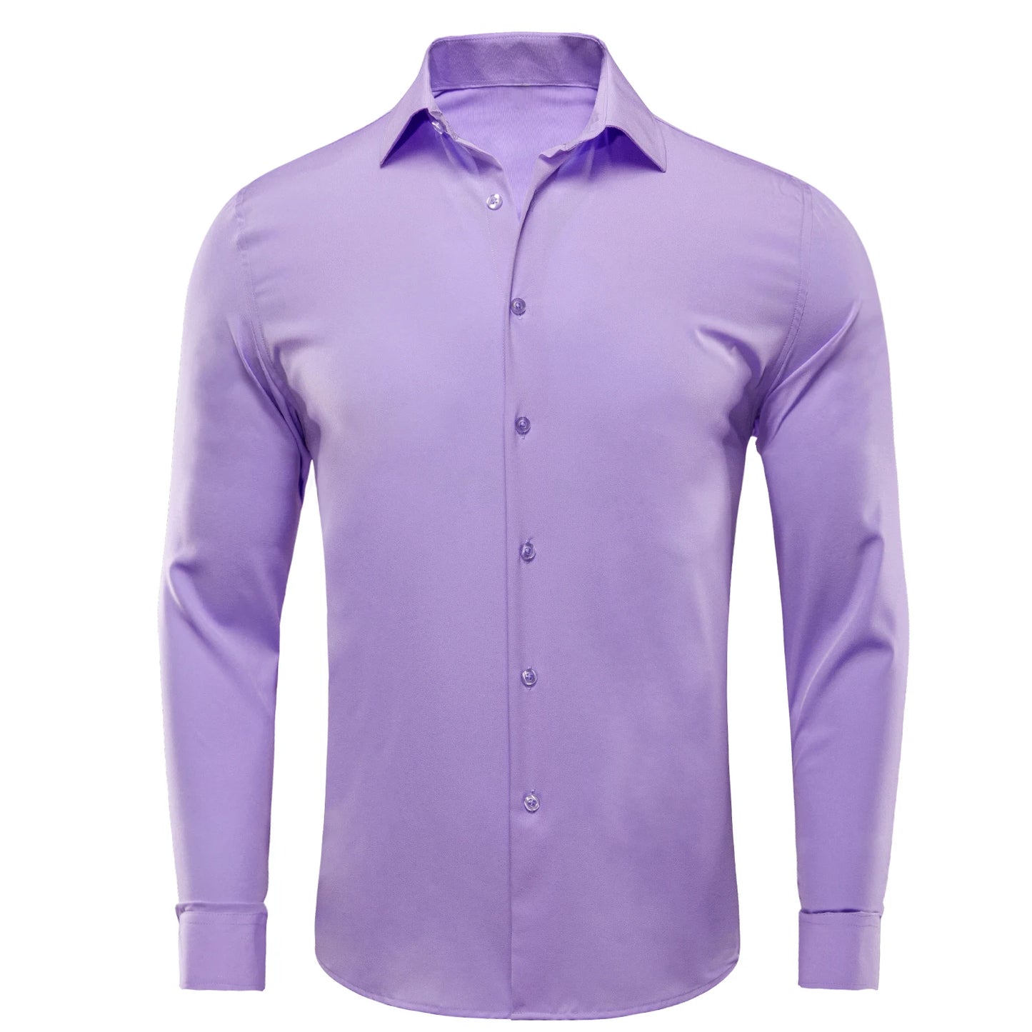 Hi-Tie Lilac Mauve Lavender Purple Silk Mens Shirts