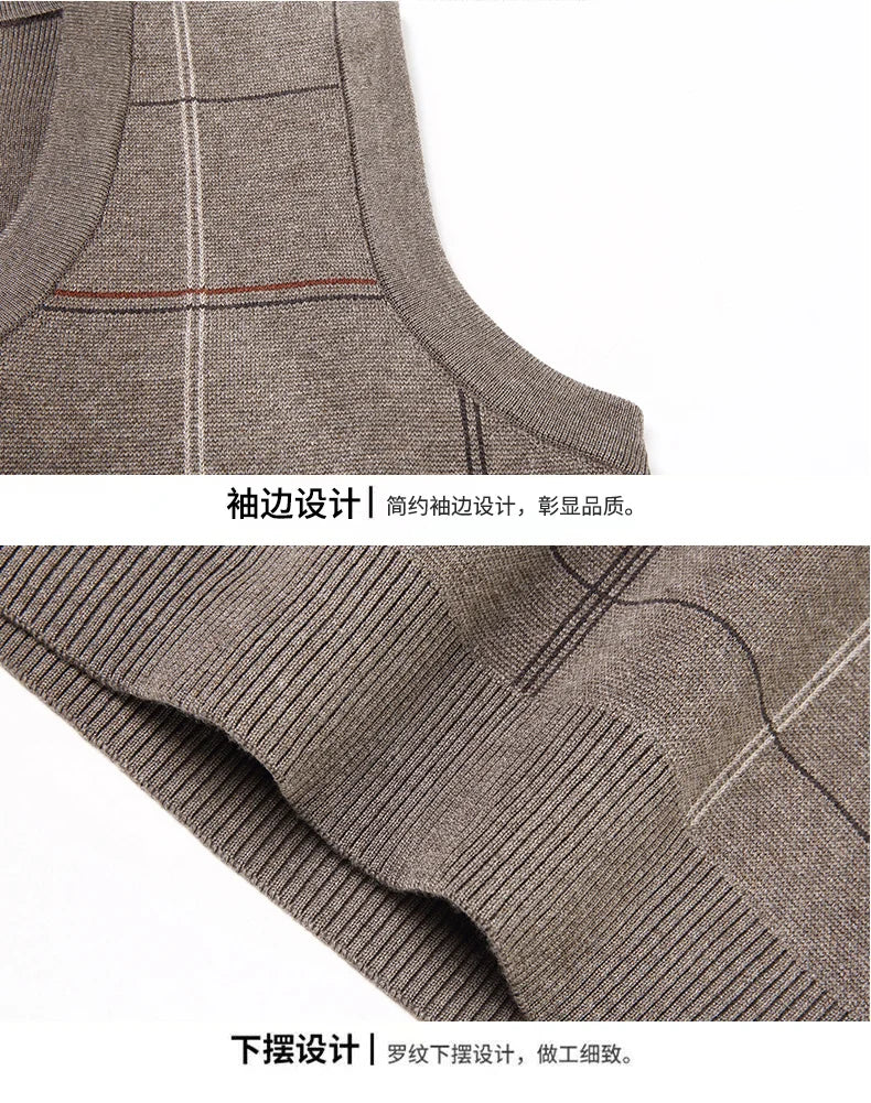 Men's Thickened Casual Sweater Tank Top Autumn and Winter Warm Men's Vest