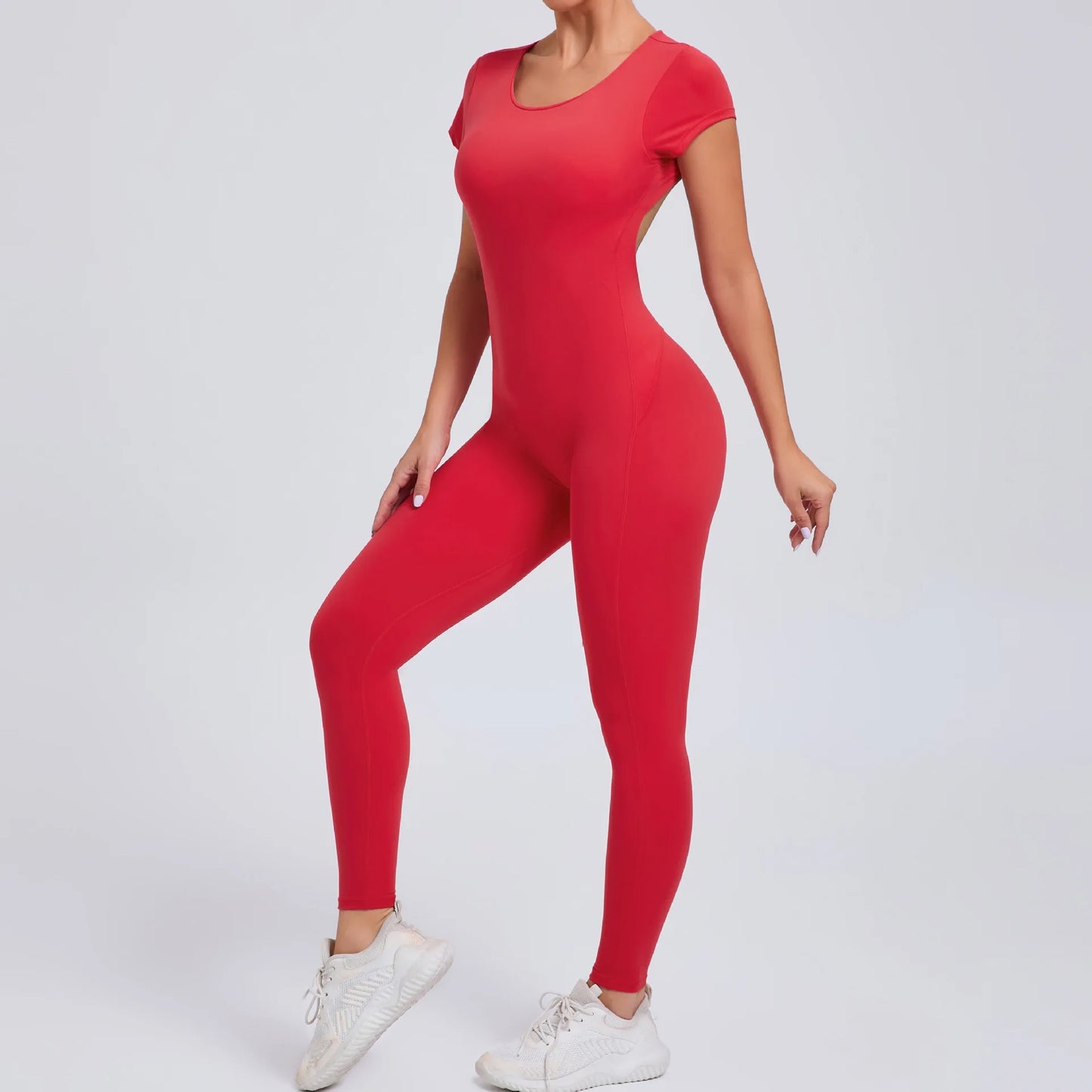 Sexy Long Sleeves One-piece Suit Female Jumpsuit Quick Dry Yoga Clothing Workout Bodysuits Backless Sports Rompers Women Gym