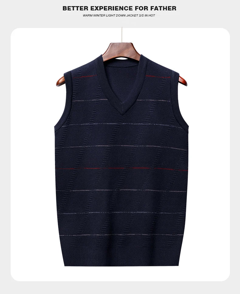 Men's Thickened Casual Sweater Tank Top Autumn and Winter Warm Men's Vest