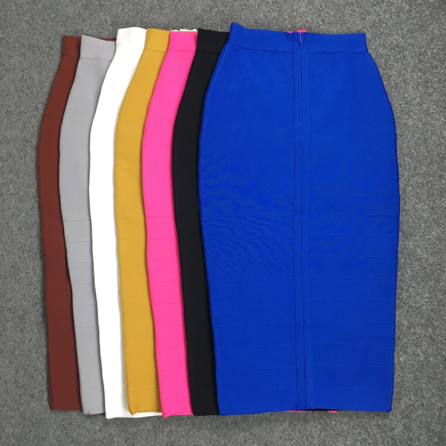 9 Colors Women Elegant Over Knee Bodycon Bandage Skirts