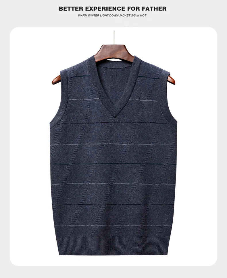 Men's Thickened Casual Sweater Tank Top Autumn and Winter Warm Men's Vest