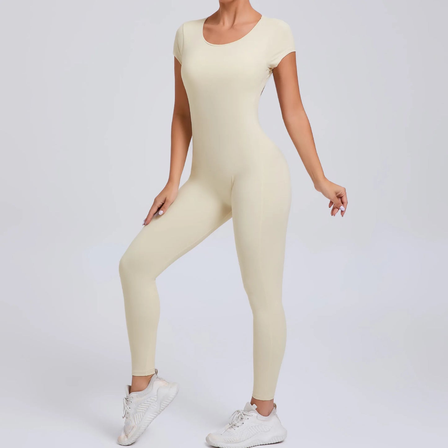 Sexy Long Sleeves One-piece Suit Female Jumpsuit Quick Dry Yoga Clothing Workout Bodysuits Backless Sports Rompers Women Gym