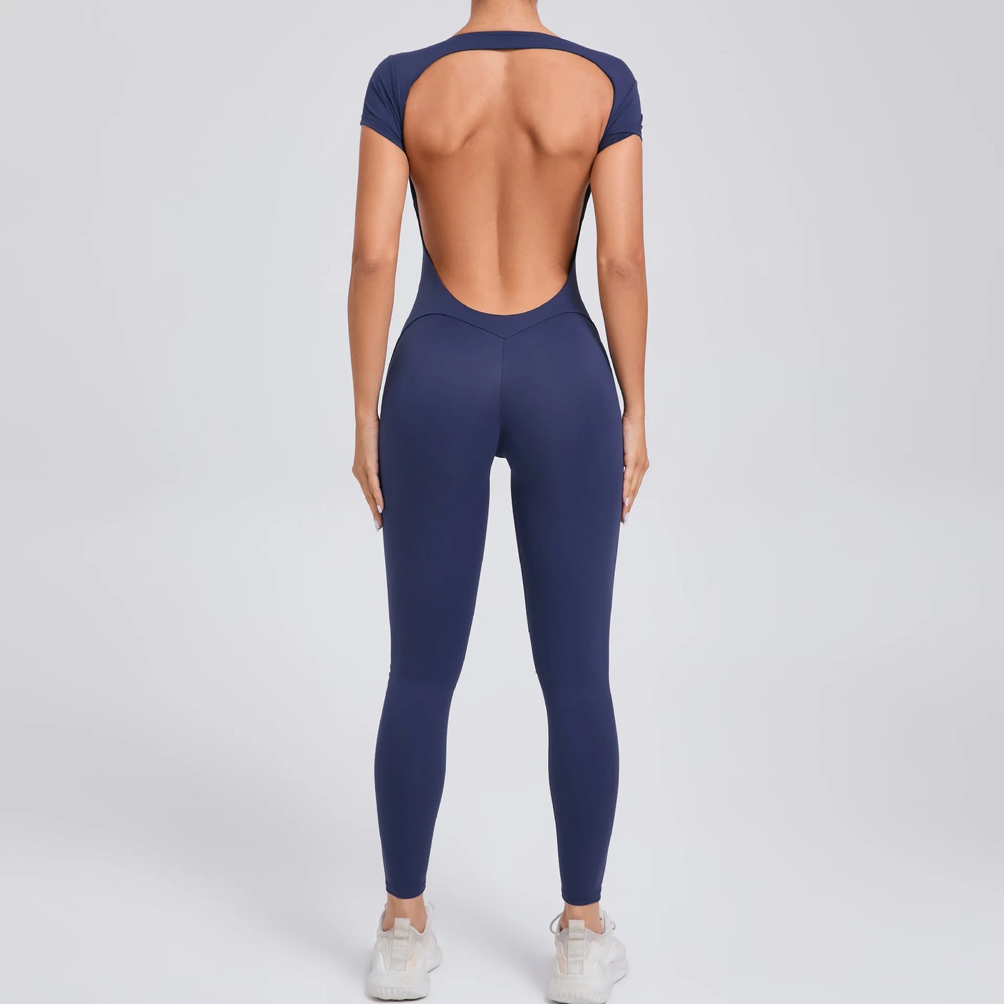 Sexy Long Sleeves One-piece Suit Female Jumpsuit Quick Dry Yoga Clothing Workout Bodysuits Backless Sports Rompers Women Gym