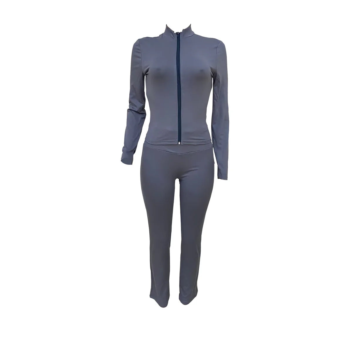 Weird Puss Tight 2 Piece Set Women Tracksuit Full Sleeve Zip Crop Tops+Leggings Matching Sporty Casual Street Matching Outfits