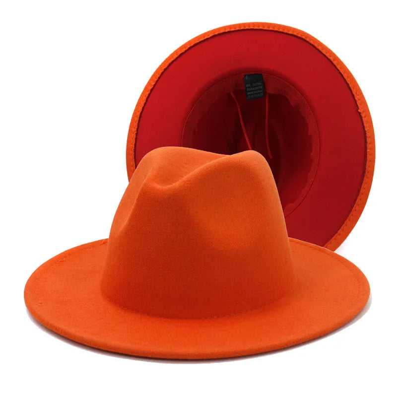 QBHAT Two-color Fedora Hat Men
