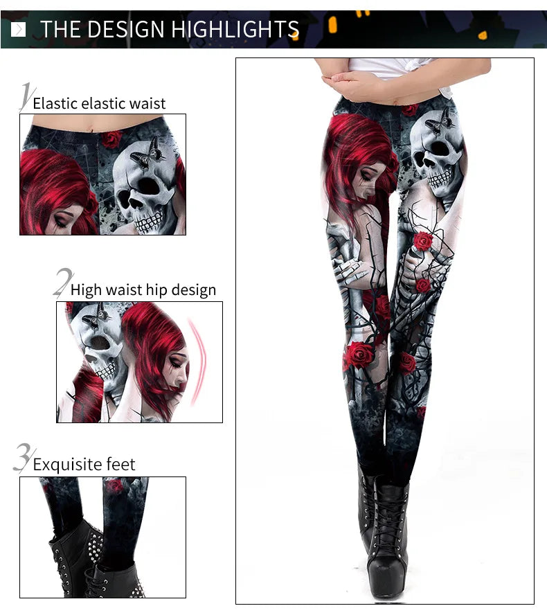 Nadanbao Leggings Holiday Party Cosplay Women Deadpool Wolverine Print Elastic Leggings Female Sexy Tights Mid Waist Trousers