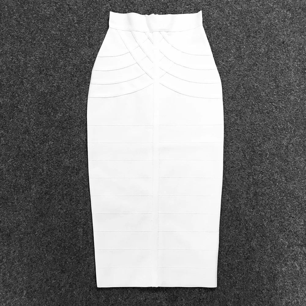 9 Colors Women Elegant Over Knee Bodycon Bandage Skirts