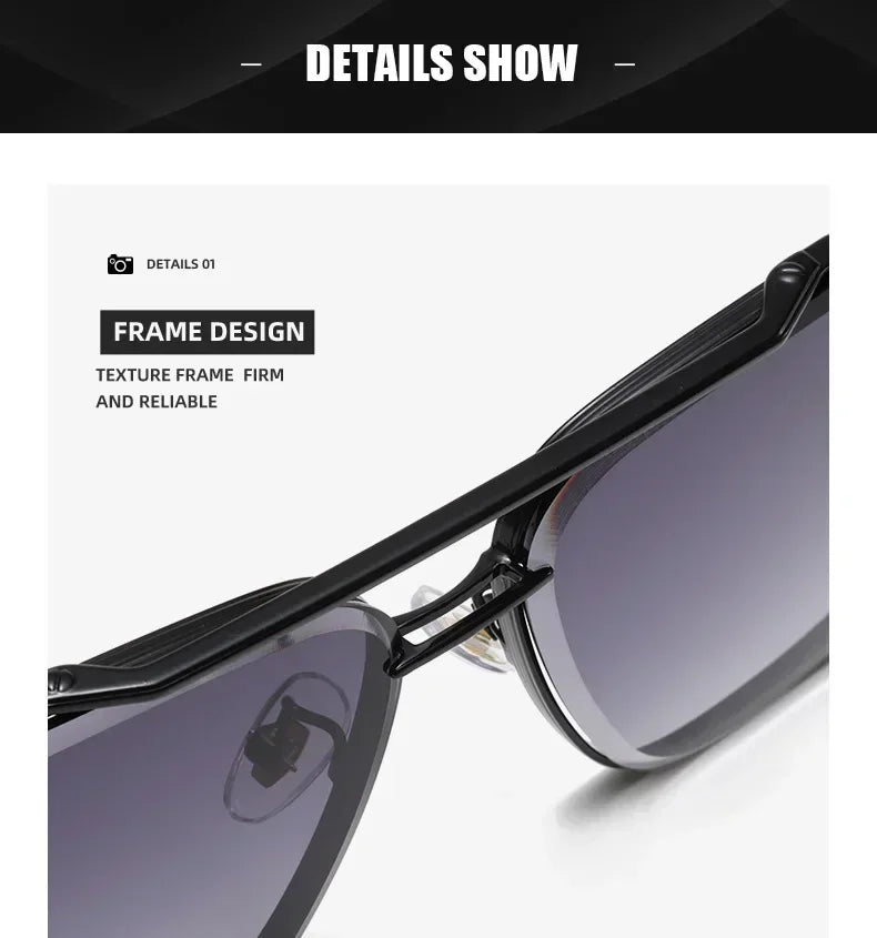 Fashion Square Luxury Design Sunglasses Men Women Flight Seven Rock Mach Six Style Gradient Pilot Sunglasses Oculos De Sol