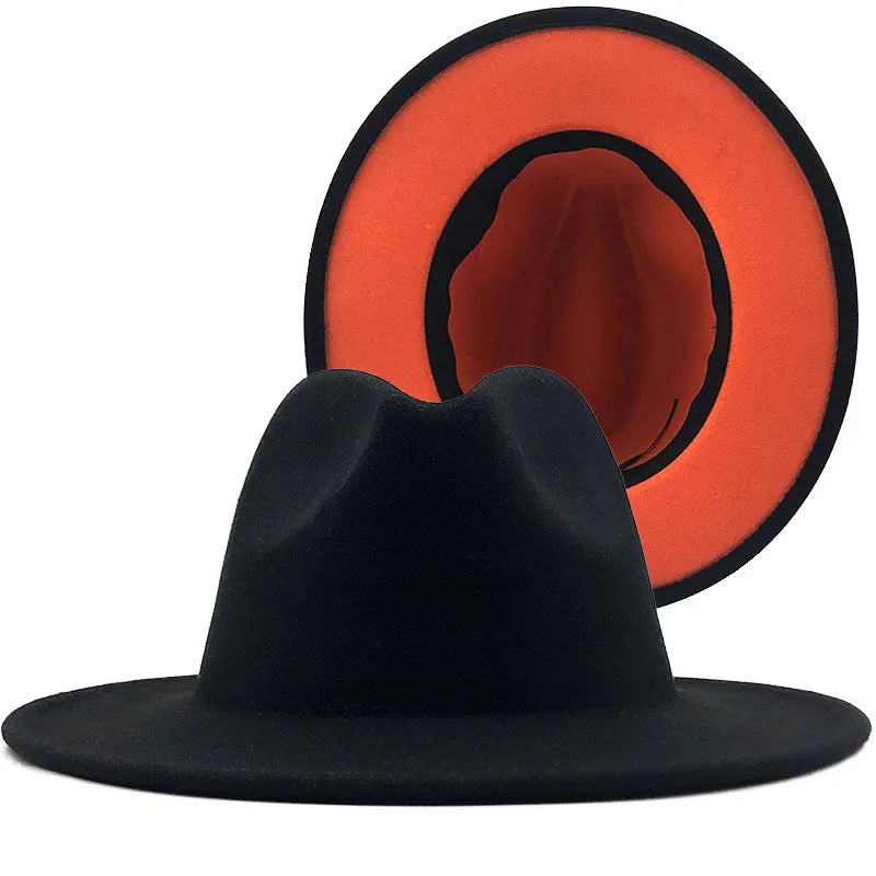 QBHAT Two-color Fedora Hat Men
