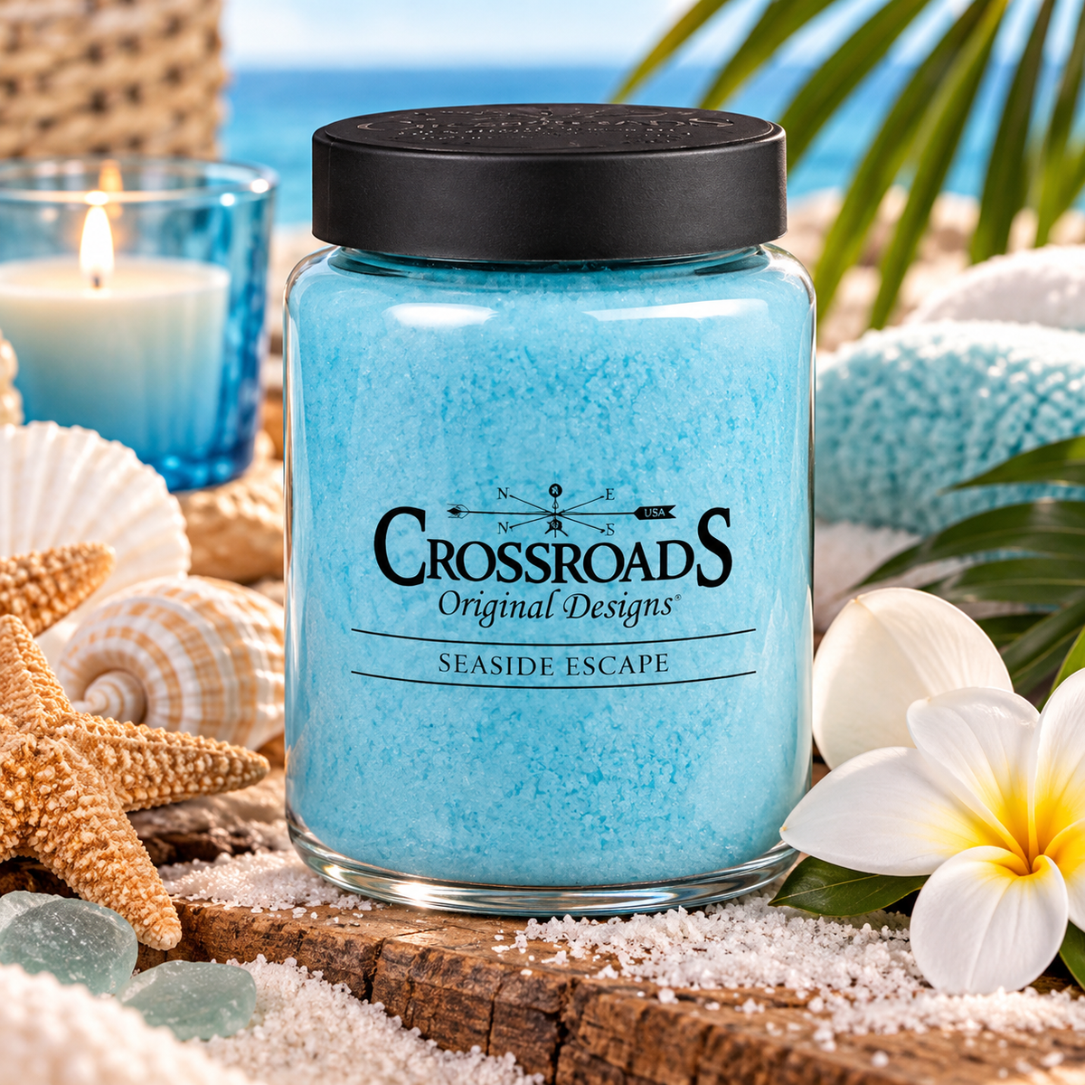 Crossroads Seaside Escape Scented 2-Wick Candle, 26 Ounce