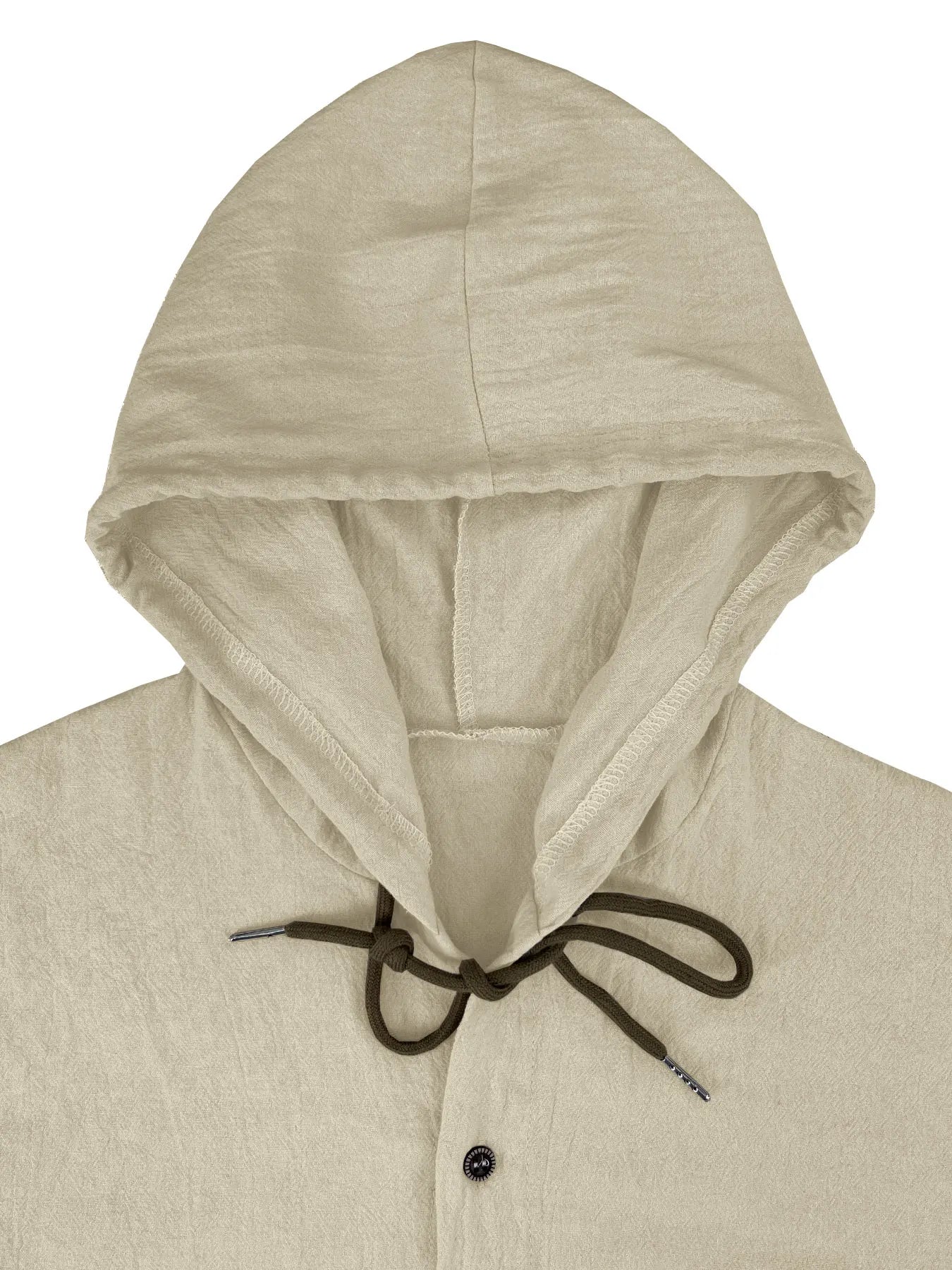 Summer Men's Linen Shirt Solid Streetwear Long Sleeve Hoodie Cardigan
