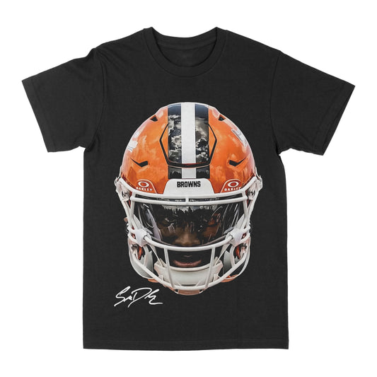 Shedeur Sanders "Big Face Helmet" Graphic Tee Obsessed with graphic tees