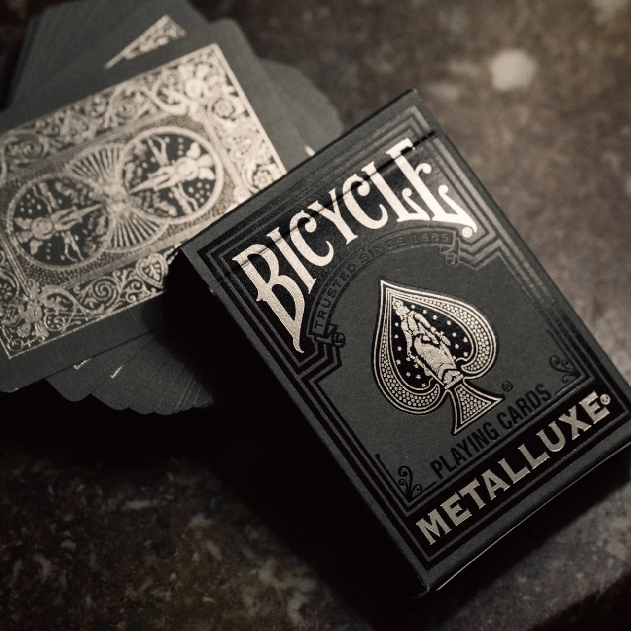 Bicycle Black and Silver Metalluxe Playing Cards – Premium Foil Edition ClassicDecks