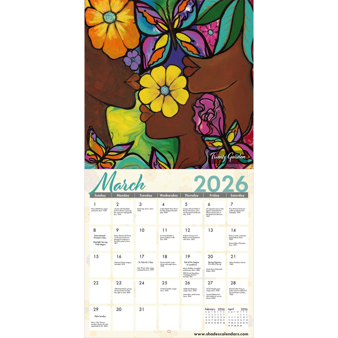 Afrocentric Sister Vibes 2026 African American Wall Calendar | FashionMojos.com