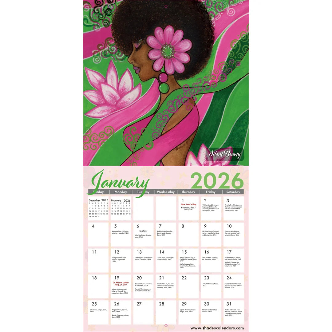 Afrocentric Sister Vibes 2026 African American Wall Calendar | FashionMojos.com