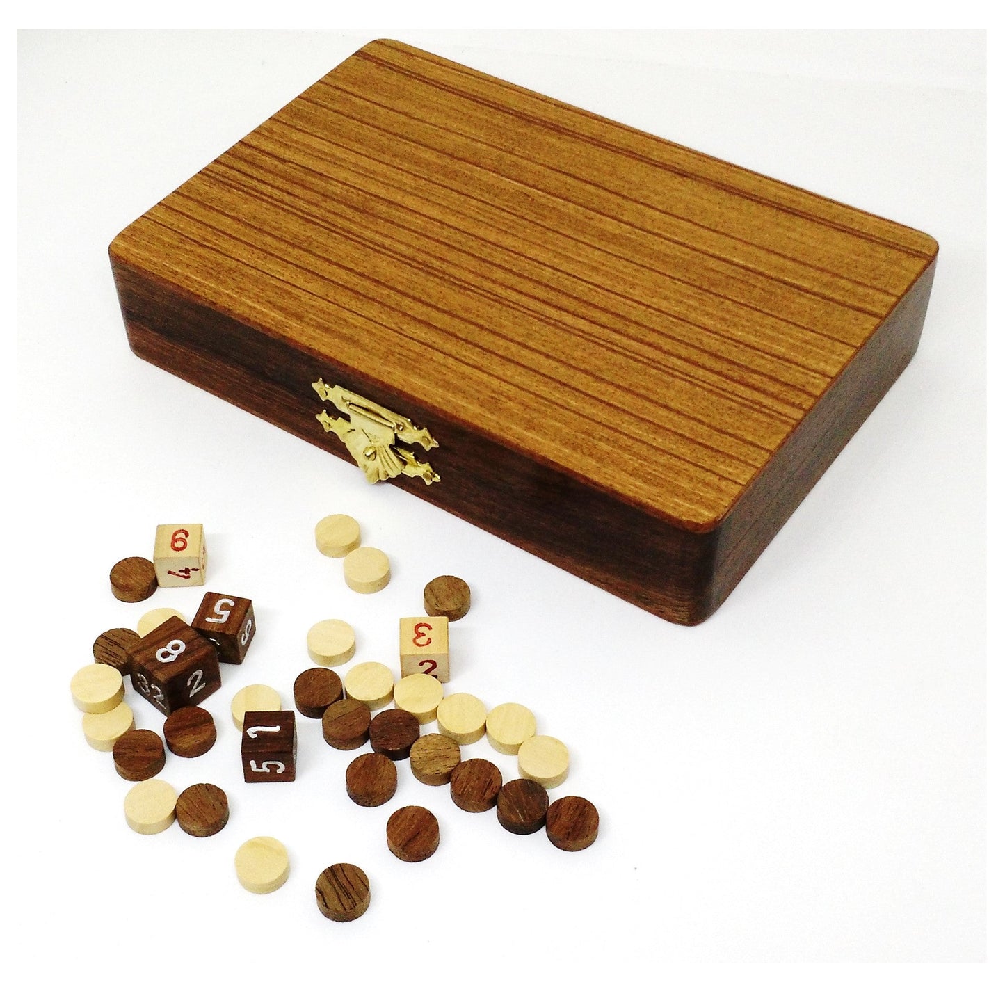 6" Wooden Travel Backgammon Set Includes Game Pieces & Folding Board Royal Chess Mall