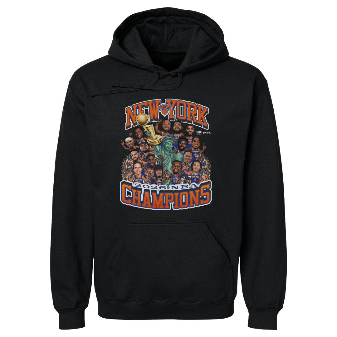 New York Knicks NBA Finals 2026 Champions Caricature WHT 500 LEVEL