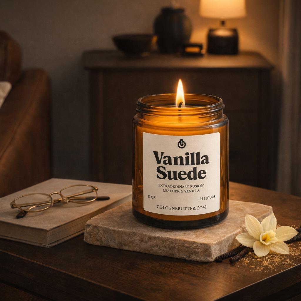 Vanilla Suede - The Luxury Vanilla & Suede Home Fragrance Candle for Relaxing Atmosphere, Spa Vibes & Premium Decor | Cologne Butter