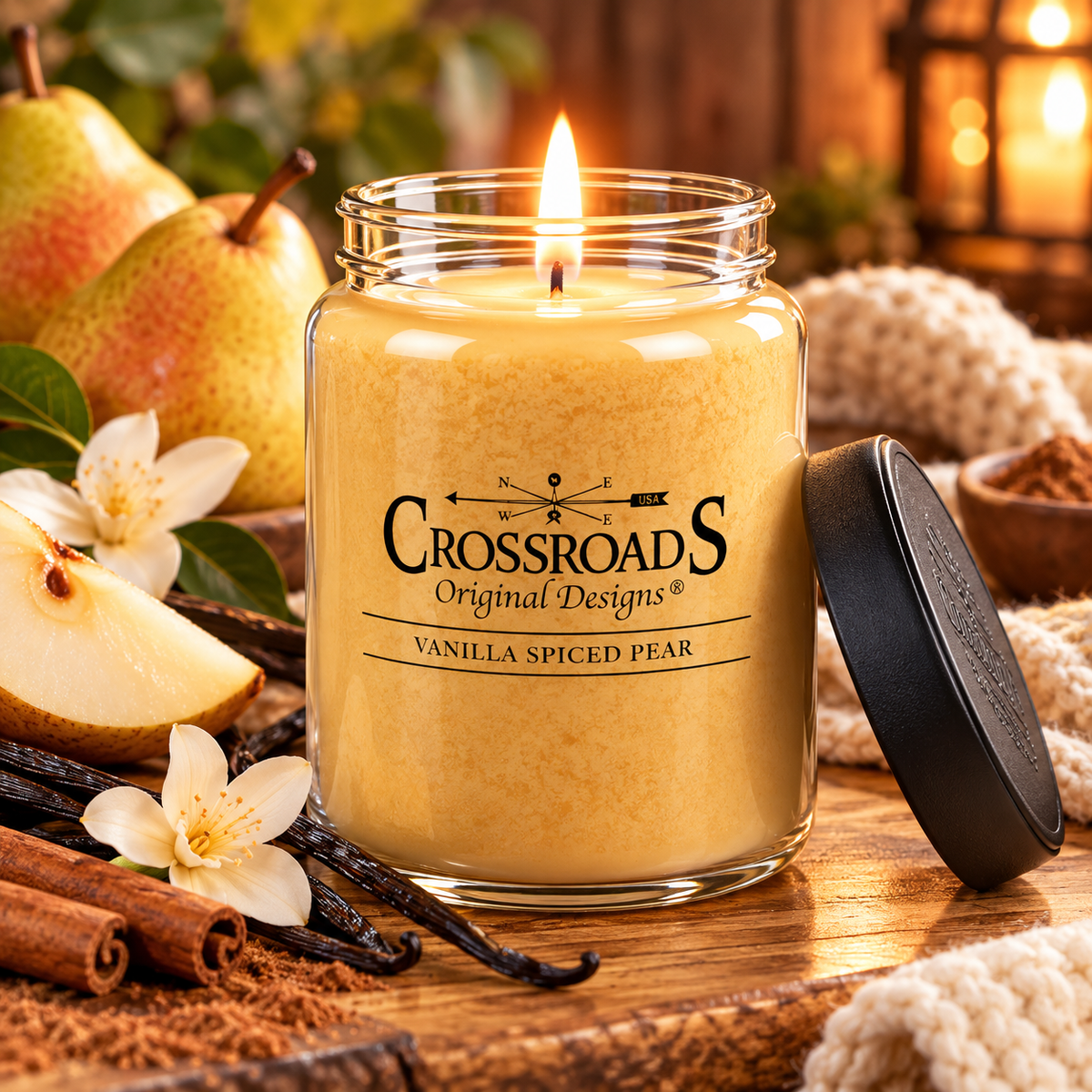 Crossroads Vanilla Spiced Pear - 26 oz. Candle