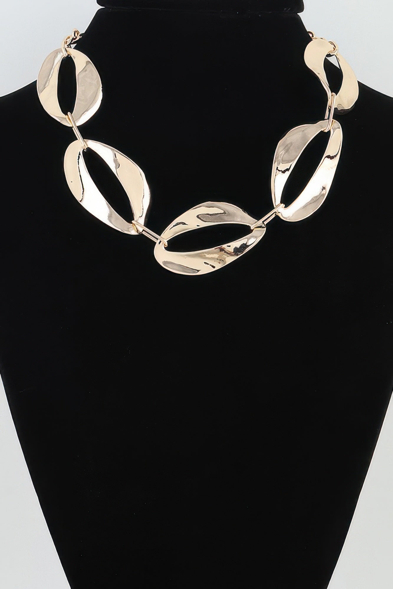 Women's Chain Necklace Hammered Abstract BYMANYC®