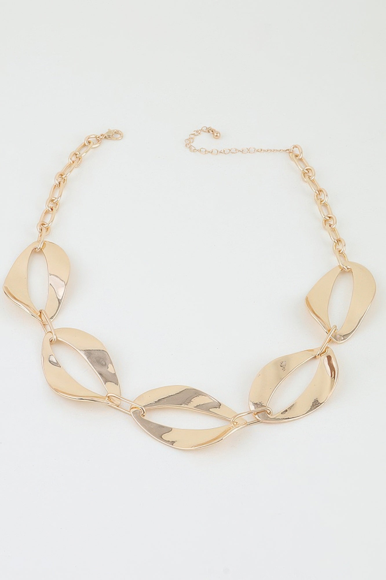 Women's Chain Necklace Hammered Abstract BYMANYC®