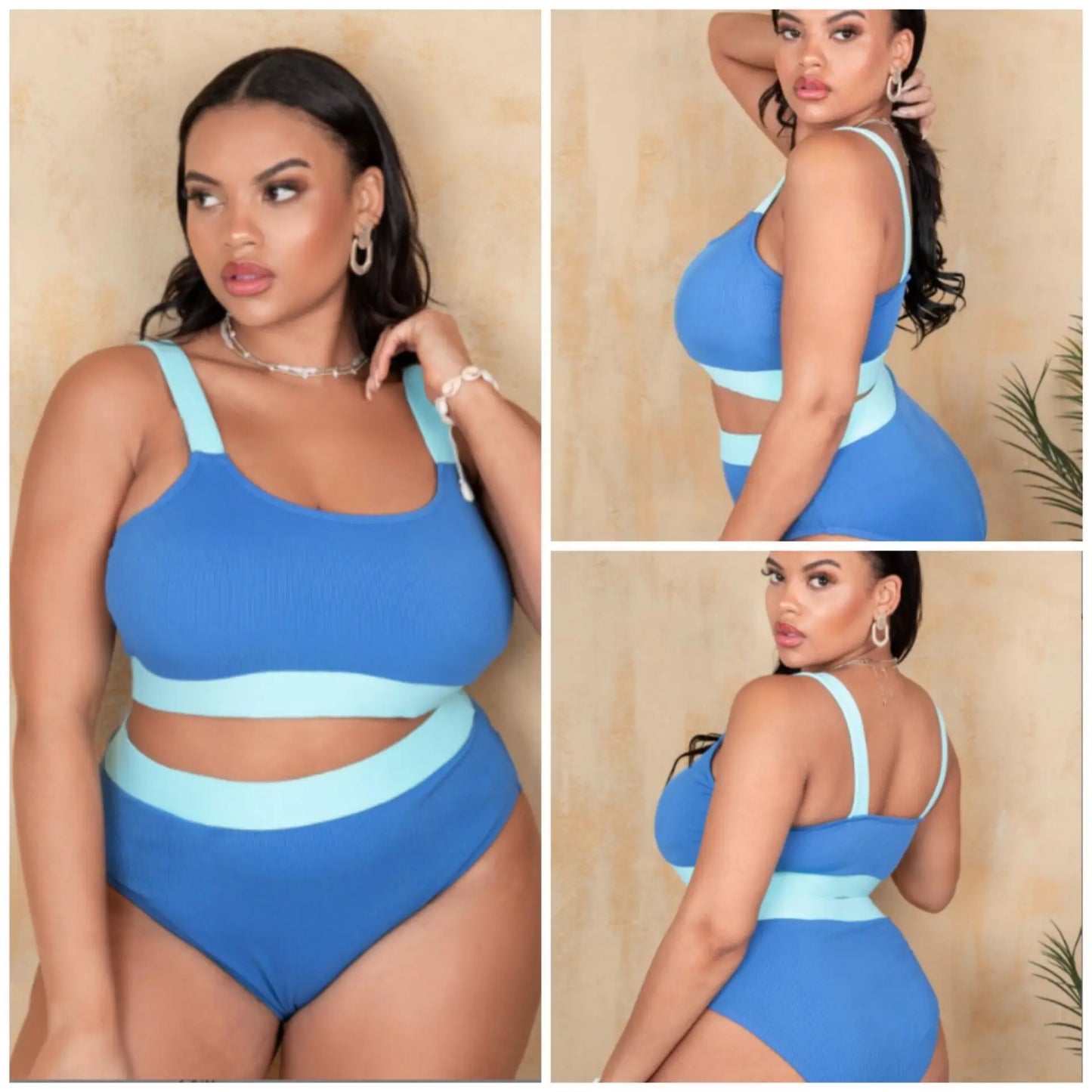 2024 New Plus Size Swimwear High Waist Bikini Set Large Size Swimsuit Women Mujer Beach Wear Monokini Bathers Bathing Suit XXXXL