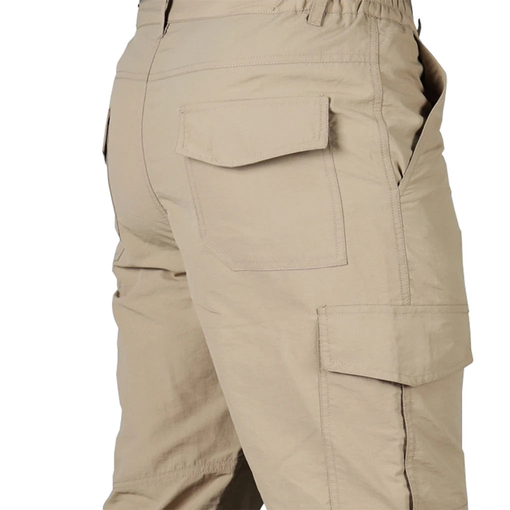 New Multi-Pocket Men Cargo Pants Outdoor Quick Drying Lightweight Sportswear Long Training Overalls Hiking Camping