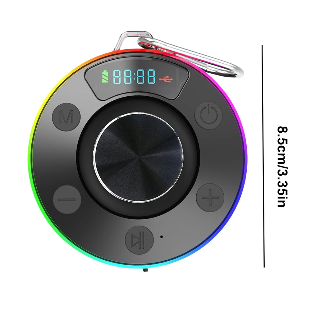 Bluetooth-Compatible 5.3 Shower Speaker FM Radio Shower Radio with Suction Cup Stereo Subwoofer for Kayak Beach Pool Accessories