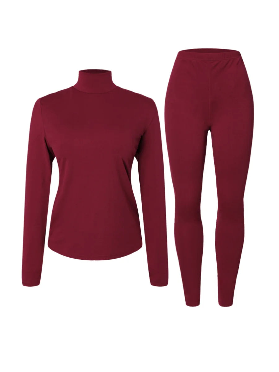 Plus Size women clothing tracksuit sets long sleeve Turtleneck Slit Skinny Pants Set Spring casual Two pieces sets for women