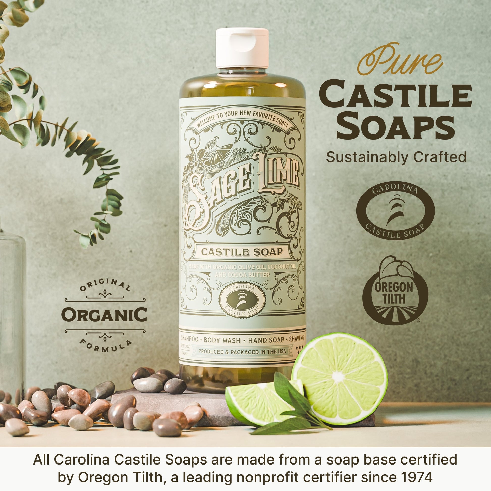 Sage Lime Castile Soap Carolina Castile Soap