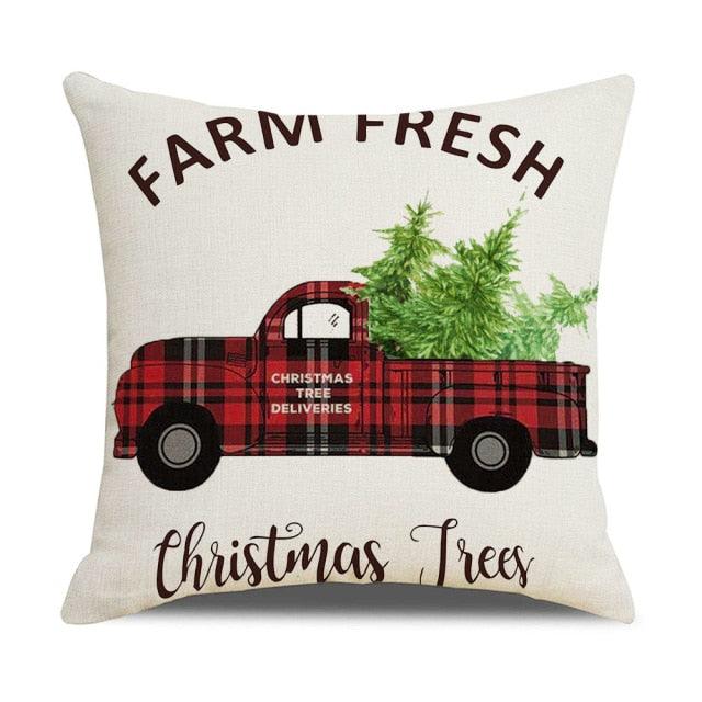 Christmas Pillow Covers Xmas Decorative Christmas Pillow Covers Christmas Decor Pillow Cases Retro Beautiful Cushion Cover Throw Pillowcase Winter Holiday Cushion Case For Home Decor 45x45CM Stevvex