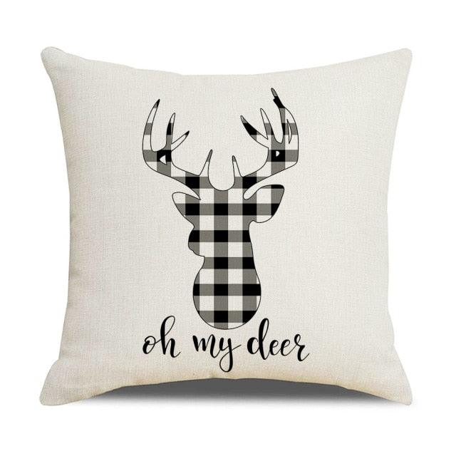 Christmas Pillow Covers Xmas Decorative Christmas Pillow Covers Christmas Decor Pillow Cases Retro Beautiful Cushion Cover Throw Pillowcase Winter Holiday Cushion Case For Home Decor 45x45CM Stevvex