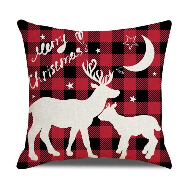 Christmas Pillow Covers Xmas Decorative Christmas Pillow Covers Christmas Decor Pillow Cases Retro Beautiful Cushion Cover Throw Pillowcase Winter Holiday Cushion Case For Home Decor 45x45CM Stevvex