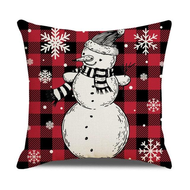 Christmas Pillow Covers Xmas Decorative Christmas Pillow Covers Christmas Decor Pillow Cases Retro Beautiful Cushion Cover Throw Pillowcase Winter Holiday Cushion Case For Home Decor 45x45CM Stevvex