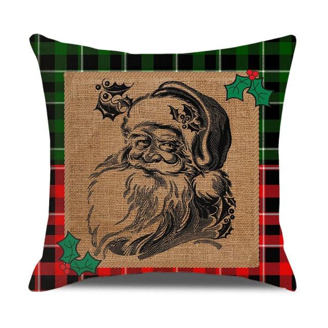 Christmas Pillow Covers Xmas Decorative Christmas Pillow Covers Christmas Decor Pillow Cases Retro Beautiful Cushion Cover Throw Pillowcase Winter Holiday Cushion Case For Home Decor 45x45CM Stevvex
