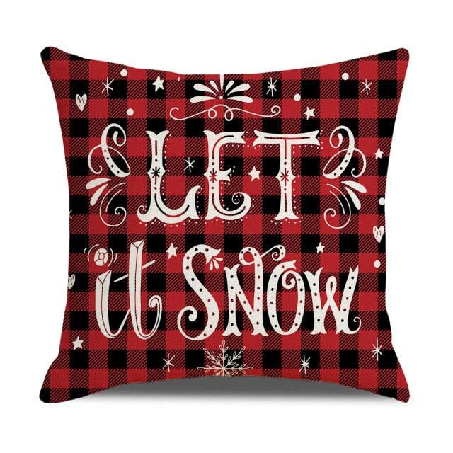 Christmas Pillow Covers Xmas Decorative Christmas Pillow Covers Christmas Decor Pillow Cases Retro Beautiful Cushion Cover Throw Pillowcase Winter Holiday Cushion Case For Home Decor 45x45CM Stevvex