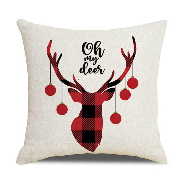 Christmas Pillow Covers Xmas Decorative Christmas Pillow Covers Christmas Decor Pillow Cases Retro Beautiful Cushion Cover Throw Pillowcase Winter Holiday Cushion Case For Home Decor 45x45CM Stevvex