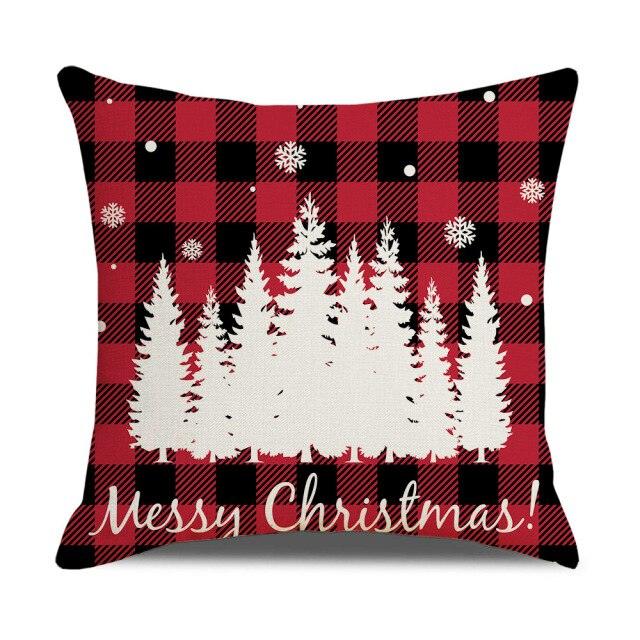 Christmas Pillow Covers Xmas Decorative Christmas Pillow Covers Christmas Decor Pillow Cases Retro Beautiful Cushion Cover Throw Pillowcase Winter Holiday Cushion Case For Home Decor 45x45CM Stevvex