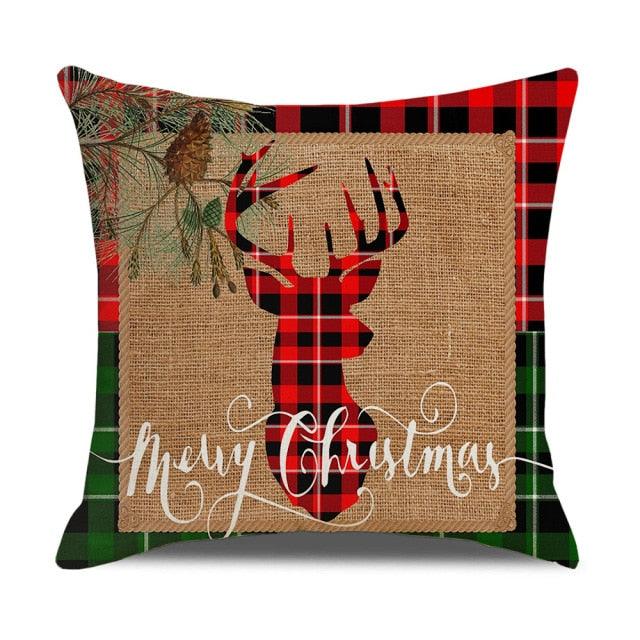 Christmas Pillow Covers Xmas Decorative Christmas Pillow Covers Christmas Decor Pillow Cases Retro Beautiful Cushion Cover Throw Pillowcase Winter Holiday Cushion Case For Home Decor 45x45CM Stevvex