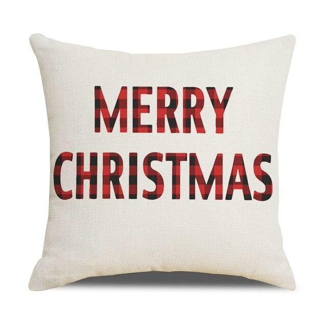Christmas Pillow Covers Xmas Decorative Christmas Pillow Covers Christmas Decor Pillow Cases Retro Beautiful Cushion Cover Throw Pillowcase Winter Holiday Cushion Case For Home Decor 45x45CM Stevvex