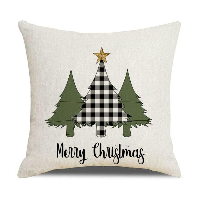Christmas Pillow Covers Xmas Decorative Christmas Pillow Covers Christmas Decor Pillow Cases Retro Beautiful Cushion Cover Throw Pillowcase Winter Holiday Cushion Case For Home Decor 45x45CM Stevvex