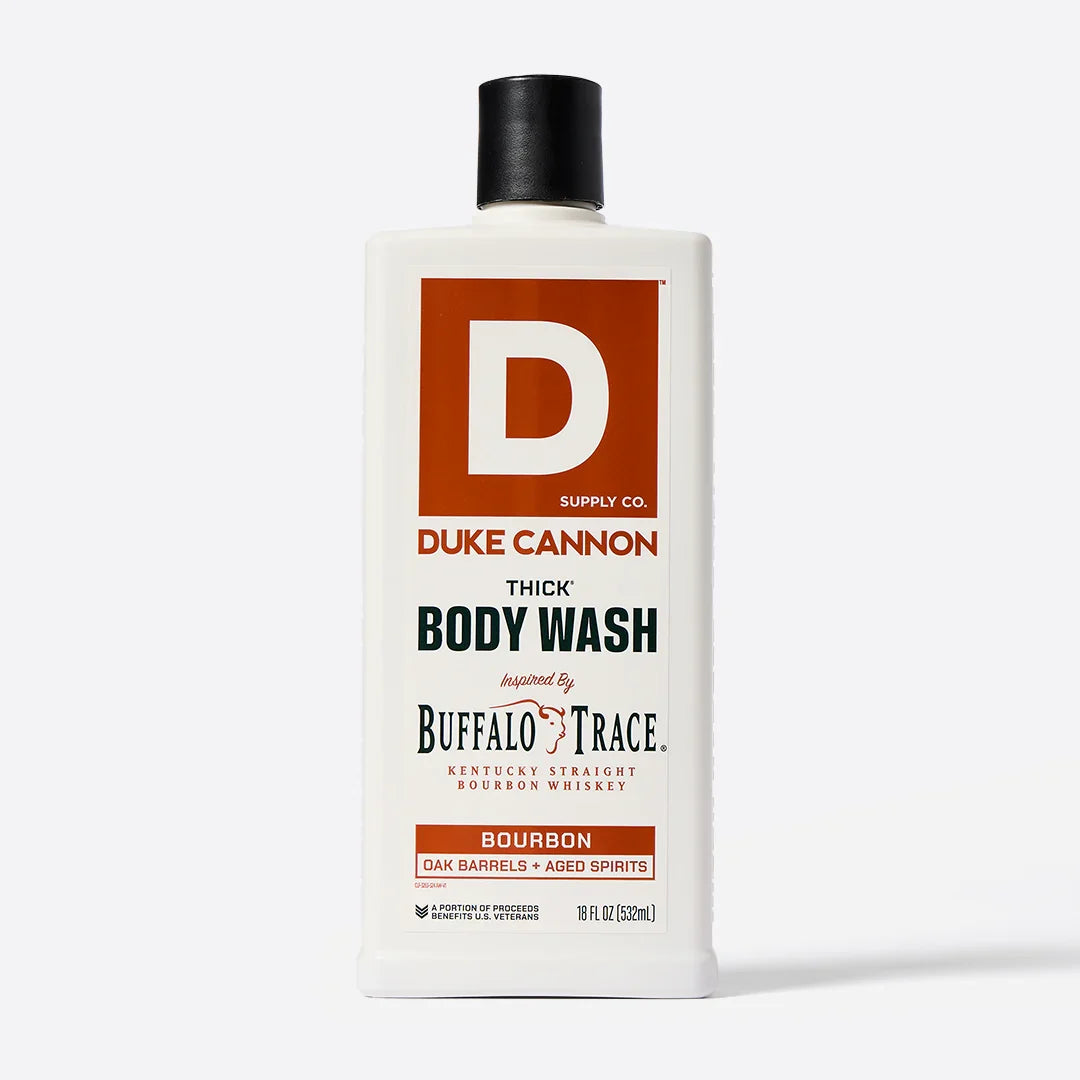 Buffalo Trace Bourbon Thick Body Wash | Duke Cannon Rust & Cinder